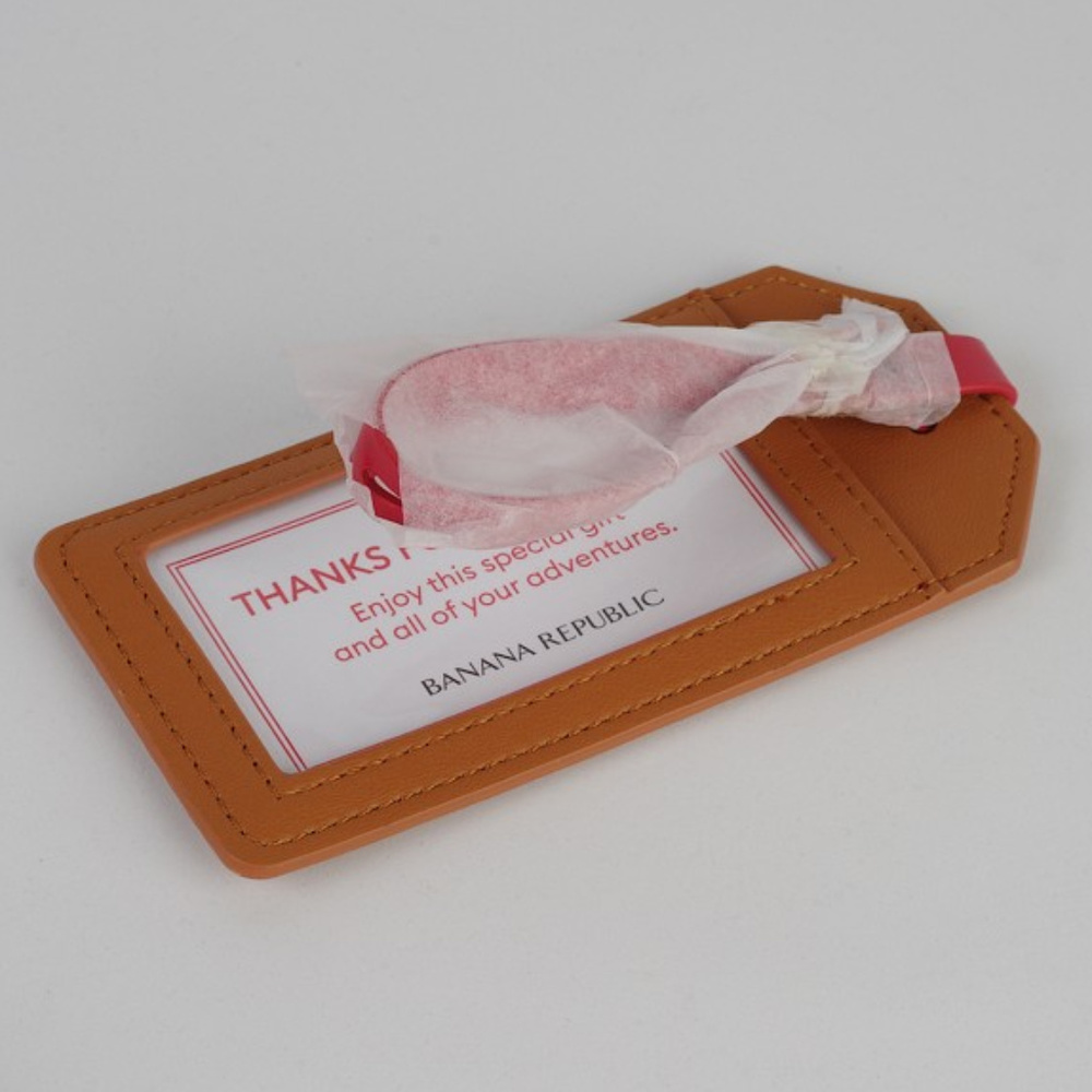 New Banana Republic Tan Leather Luggage Tag